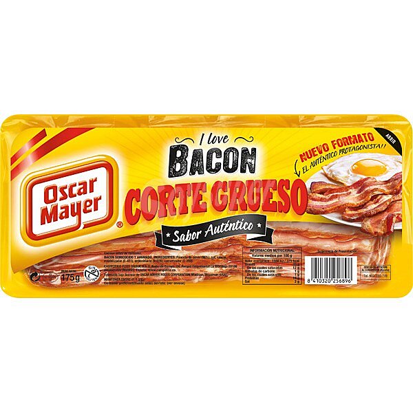 Bacon corte grueso Oscar Mayer sin gluten