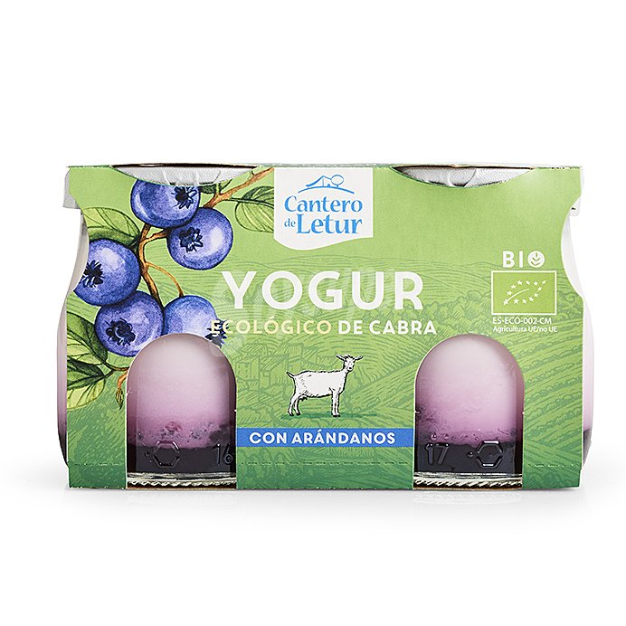 Yogur de cabra con arándanos ecológico