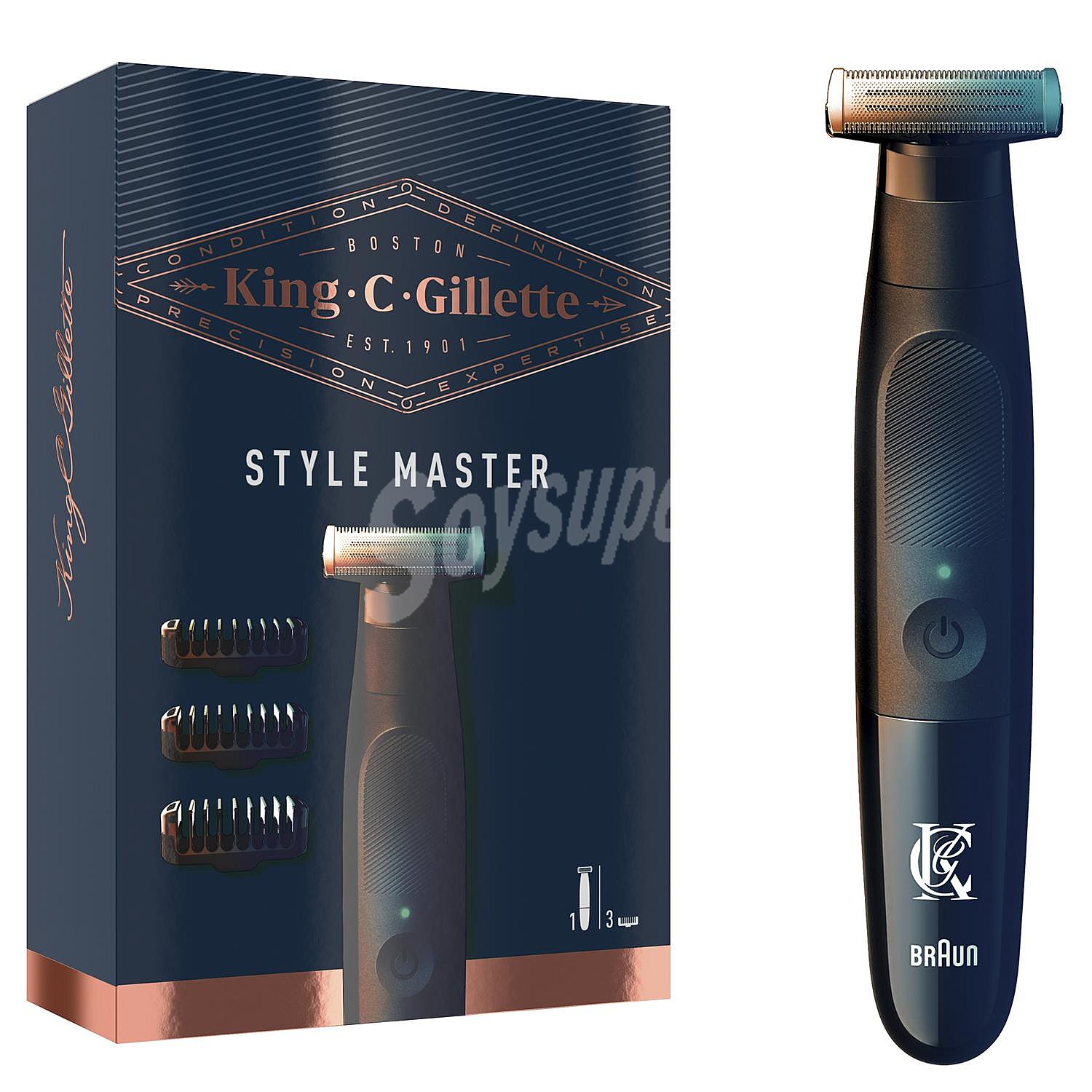 Style Master recortadora para barba sin cable + 3 cabezales