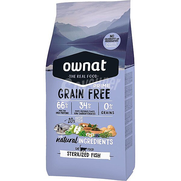 Pienso para gatos adultos estarilizados con pescado Grain Free