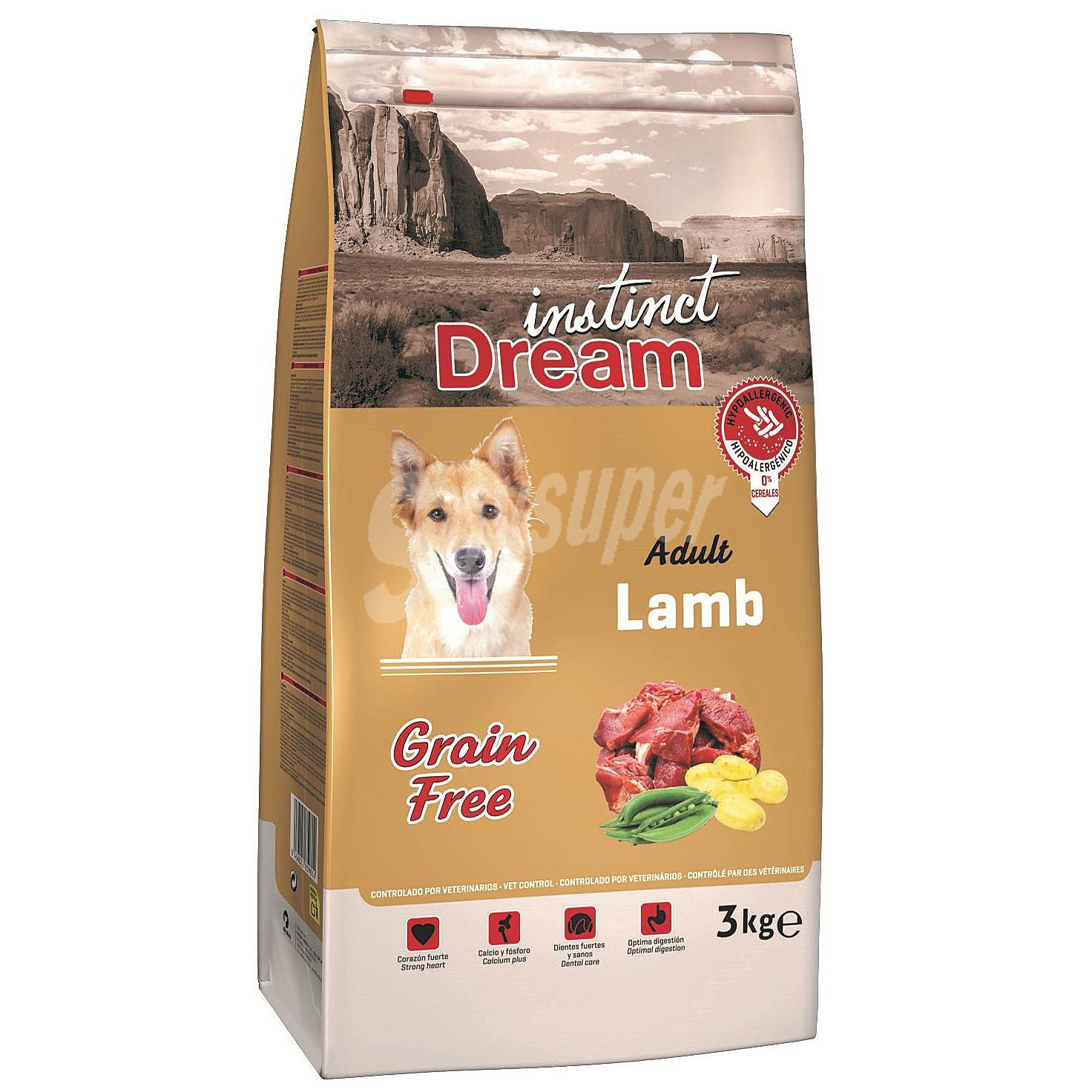 Pienso para perro adulto hipoalergénico grain free instinct