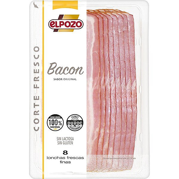 Bacon sabor original en lonchas sin gluten sin lactosa envase 150 g