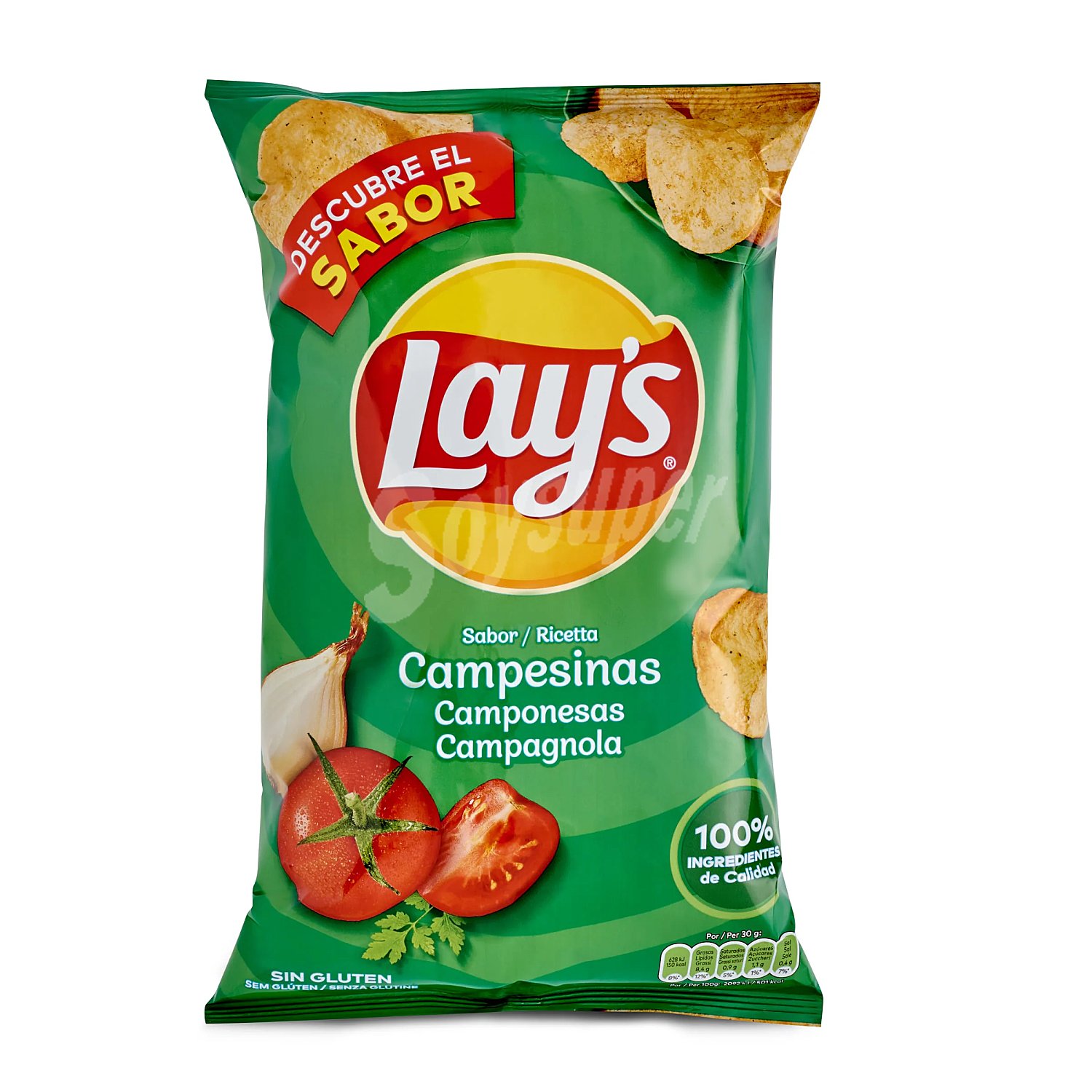 Patatas fritas lisas receta Campesina lay's