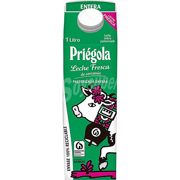 Leche entera fresca