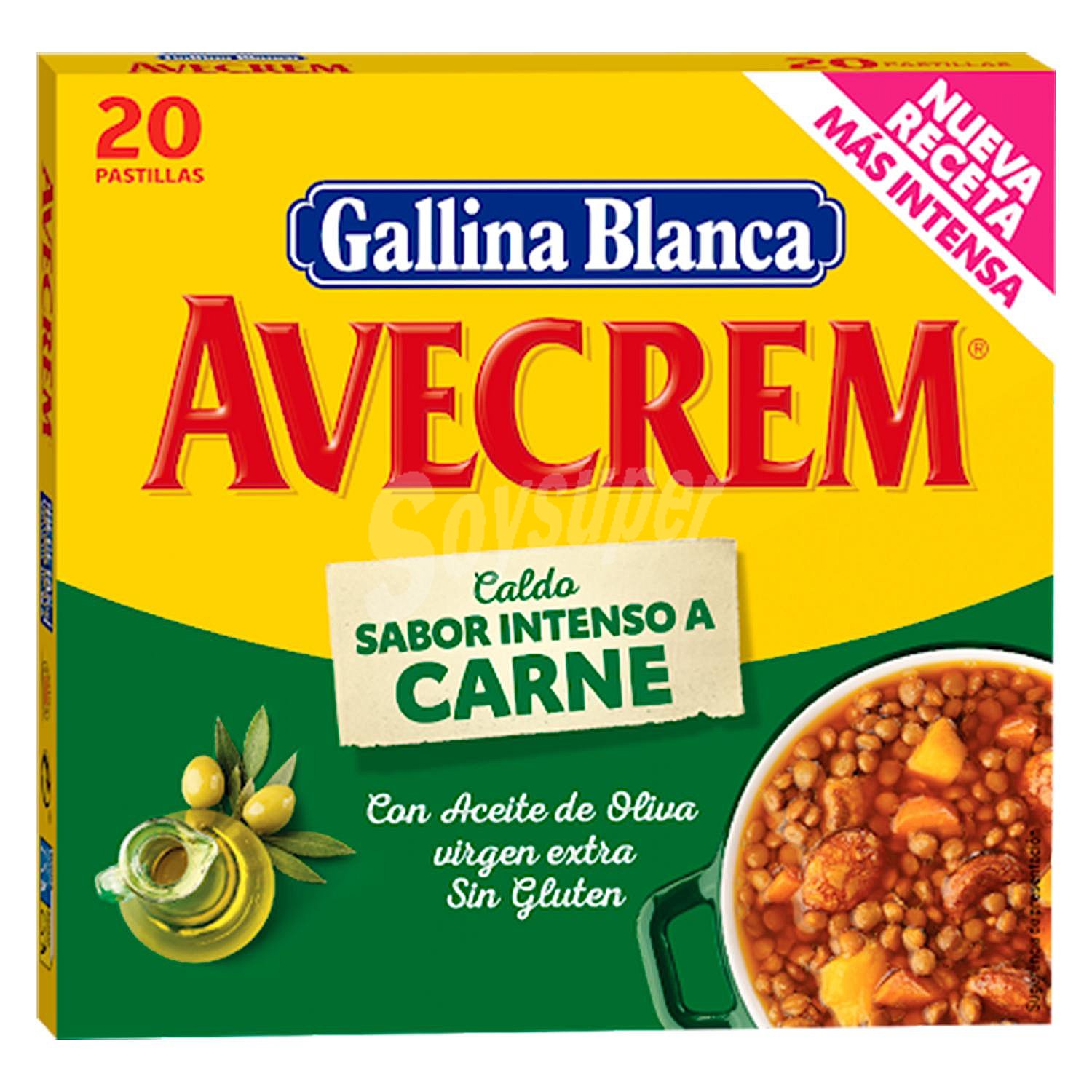 Caldo de carne sabor intenso con aceite de oliva virgen extra sin gluten