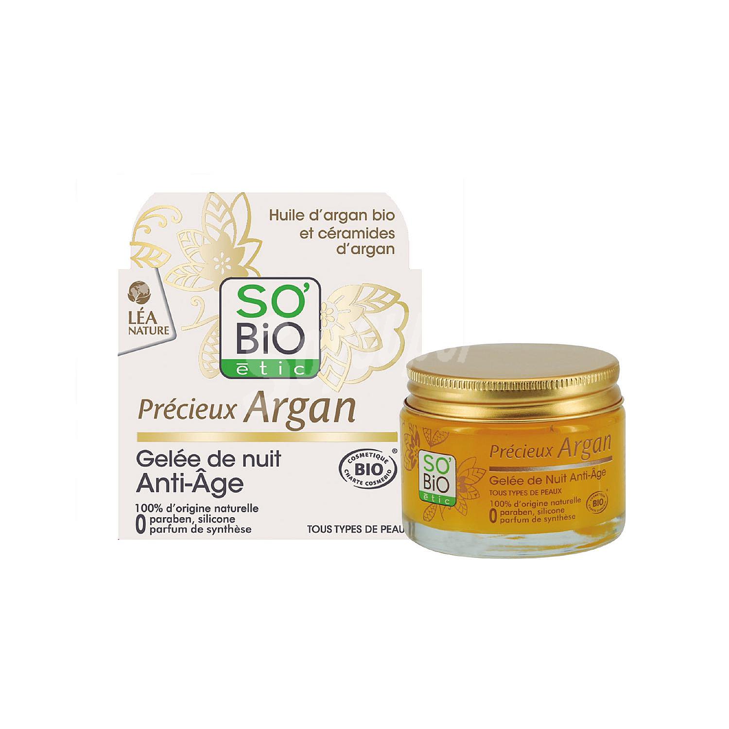 Gel de noche antiedad argán ecológico so´bio Etic