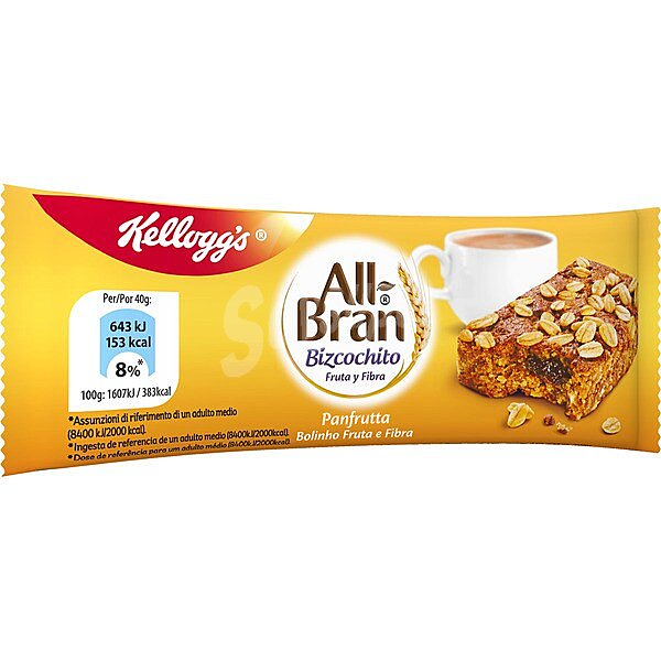 Bizcochito fruta y fibra con fibra natural de salvado de trigo all.bran