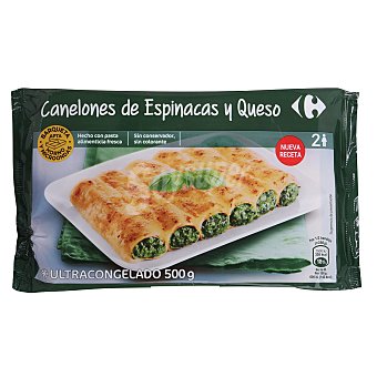 Canelones de espinacas y queso Carrefour