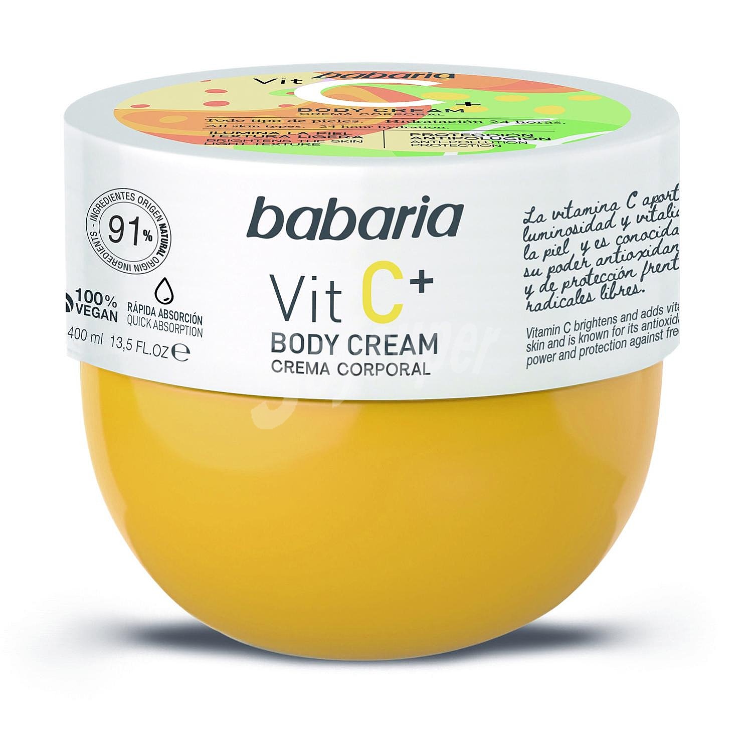 Crema hidratante para todo tipo de pieles con Vit C+