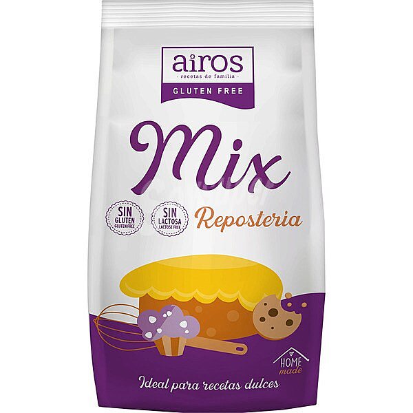 Mix Repostería ideal para recetas dulces sin gluten y sin lactosa