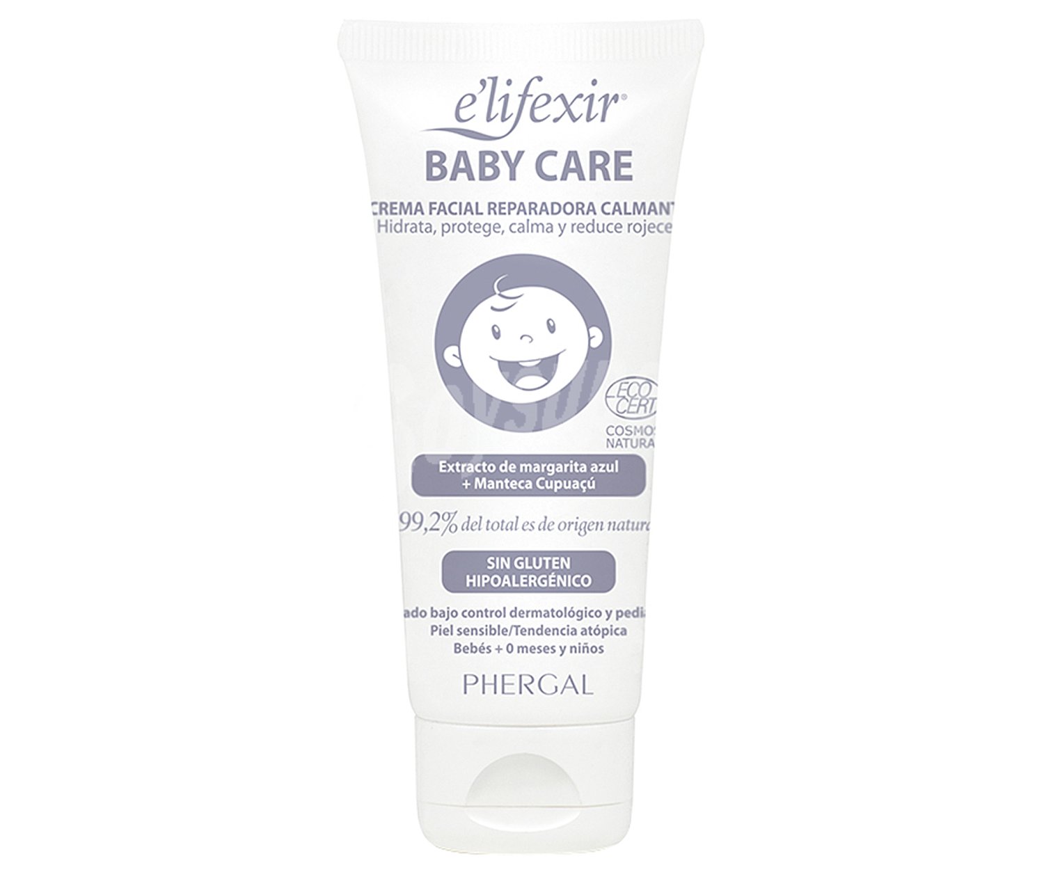 Crema facial reparadora, calmante y reductora de rojeces e´lifexir Baby care