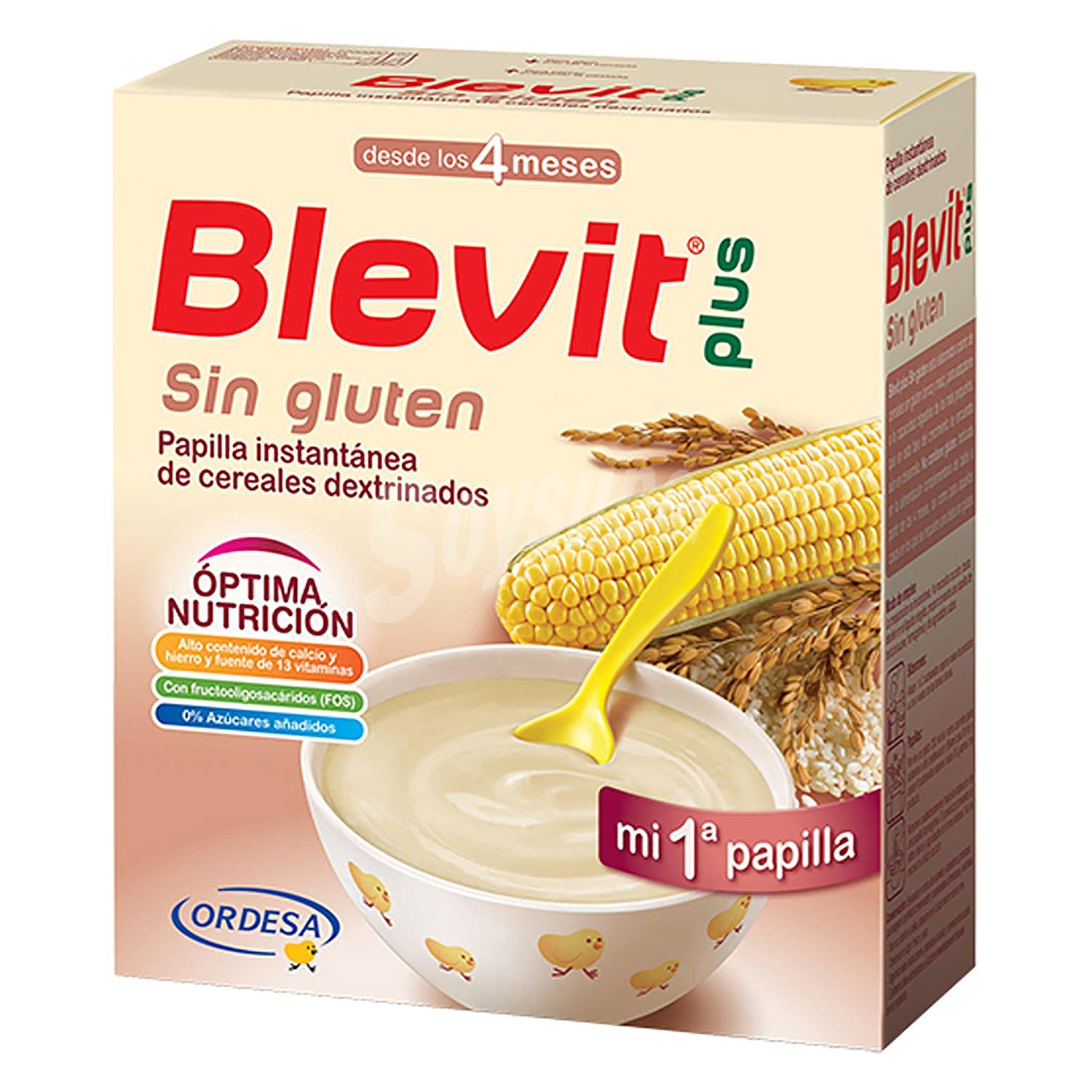 Papilla Infantil Plus Sin Gluten