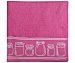 Paño de cocina color rosa fucsia con estampado de tarros, 380g., 100% algodón alcampo