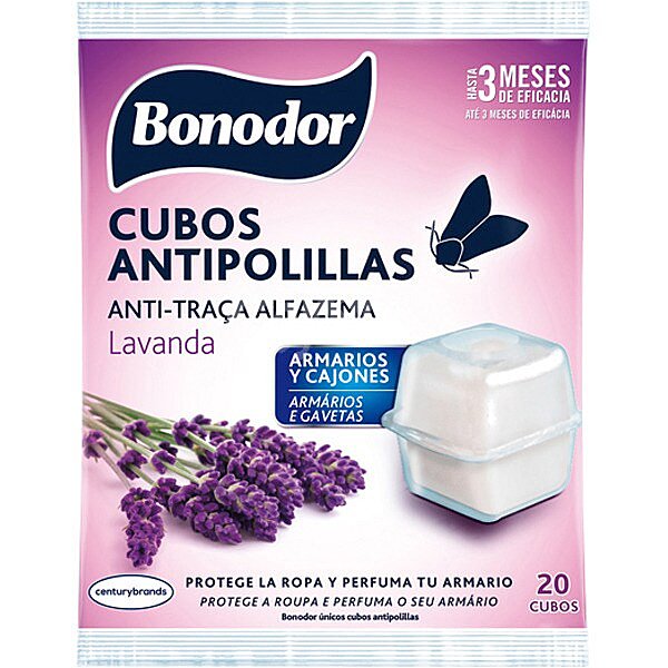 Cubos antipolillas aroma lavanda para armarios y cajones