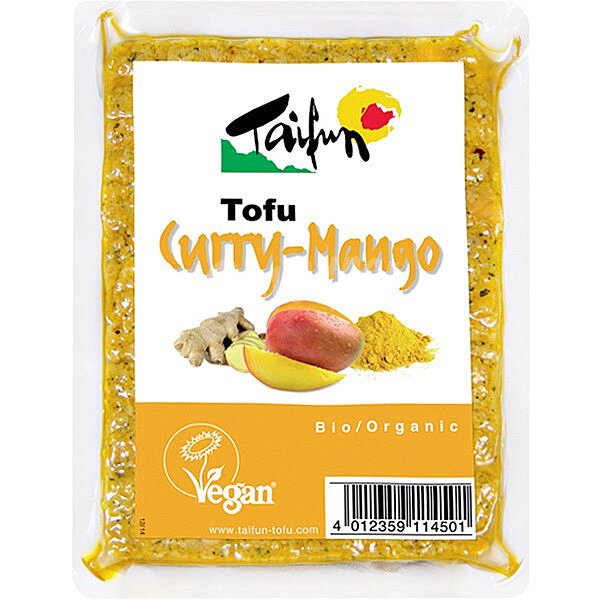 Tofu ecológico con curry y mango