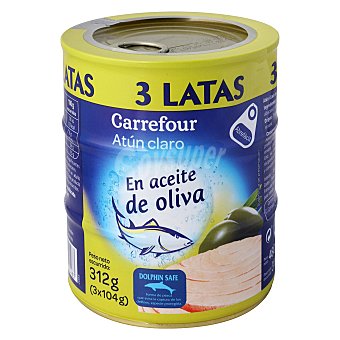 Atún claro en aceite de oliva Carrefour