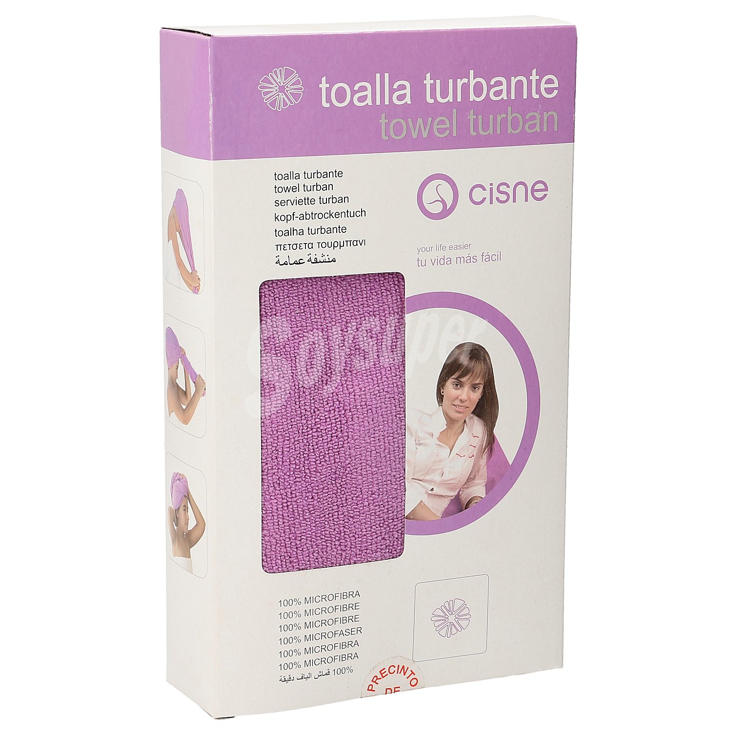 Toalla turbante para la cabeza 1 ud