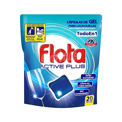 Flota Detergente para lavavajillas en cápsulas gel flota active plus