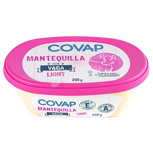 Covap Tarrina de mantequilla light (50% menos de grasa) con sal covap