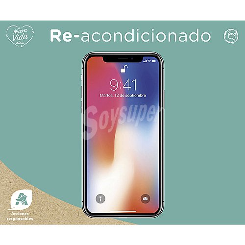 Iphone X 64GB space grey (reacondicionado), pantalla 14,7cm (5,8)