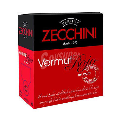 Zecchini Vermut rojo artesano de grifo zecchini Bag in box