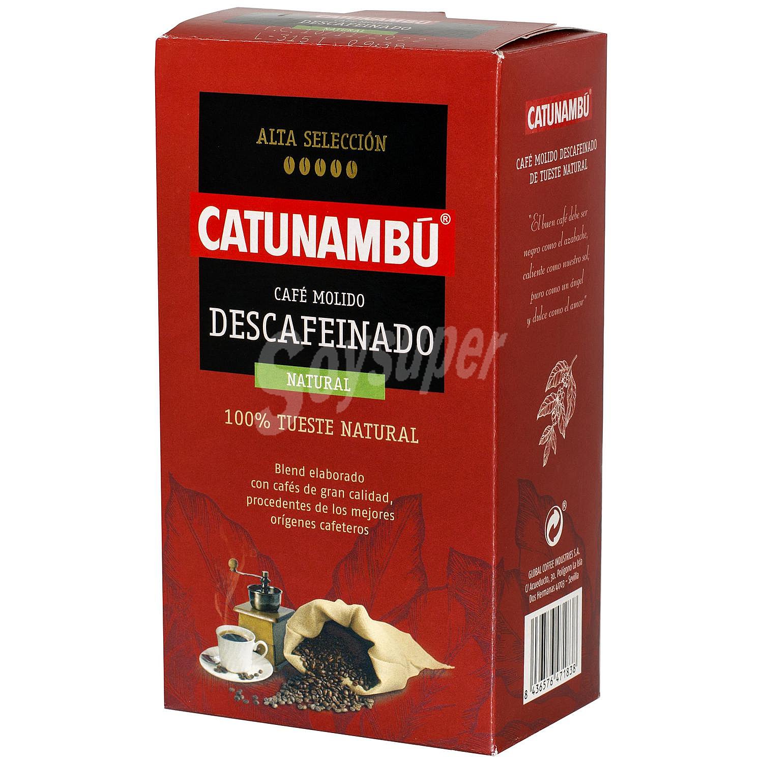 Café molido descafeinado natural Catunambú