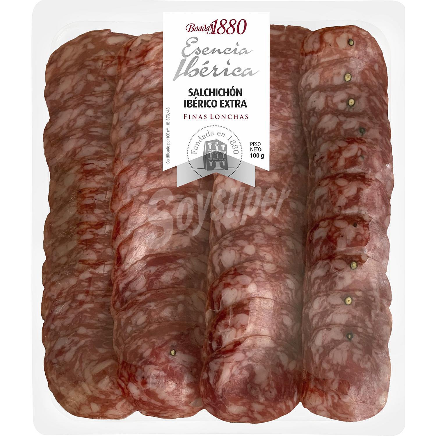 Salchichón ibérico extra en lonchas finas 1880 sin gluten