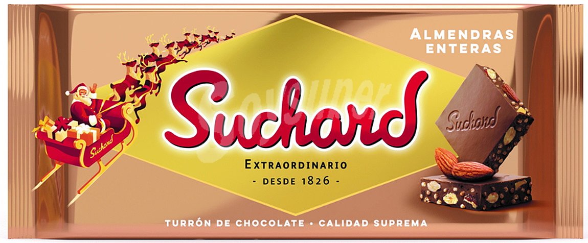 Turrón de chocolate con almendras enteras Suchard