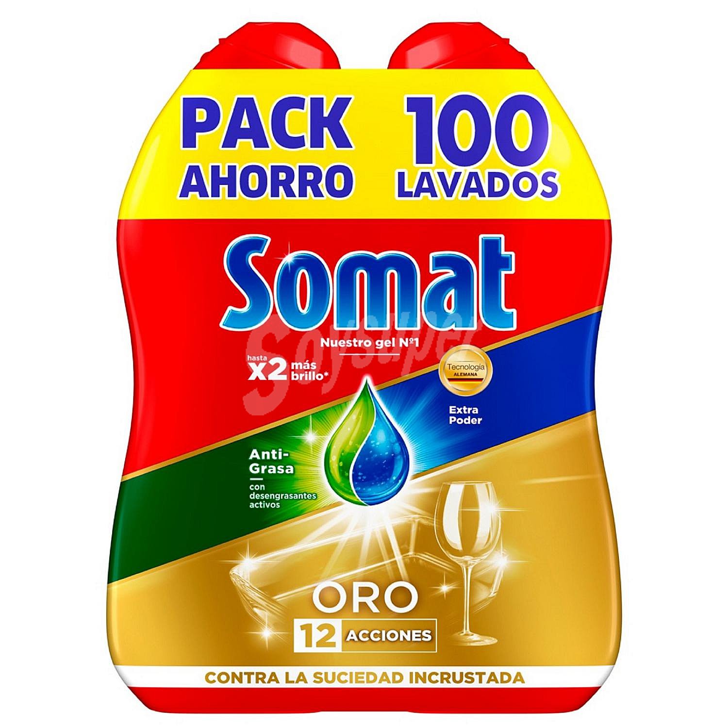 Gel para lavavajillas antigrasa Oro Somat