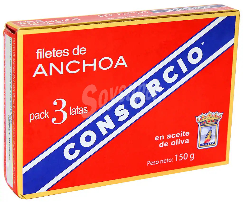 Consorcio Filetes de anchoa en aceite de oliva consorcio 50 G