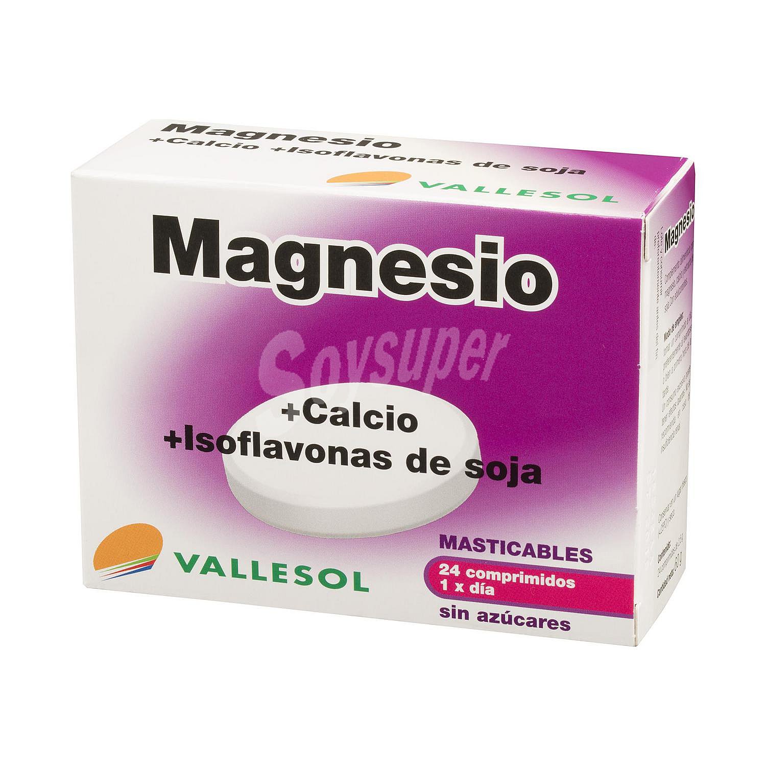 Magnesio + calcio + isoflavonas de soja