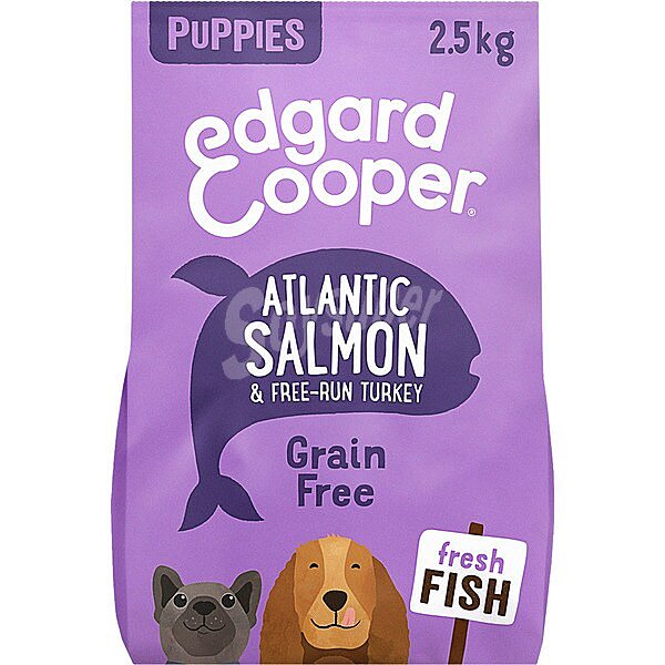 Pienso para perros cachorros Grain Free con salmón y pavo