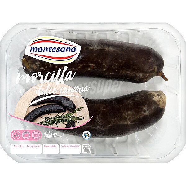 Morcilla dulce canaria sin lactosa