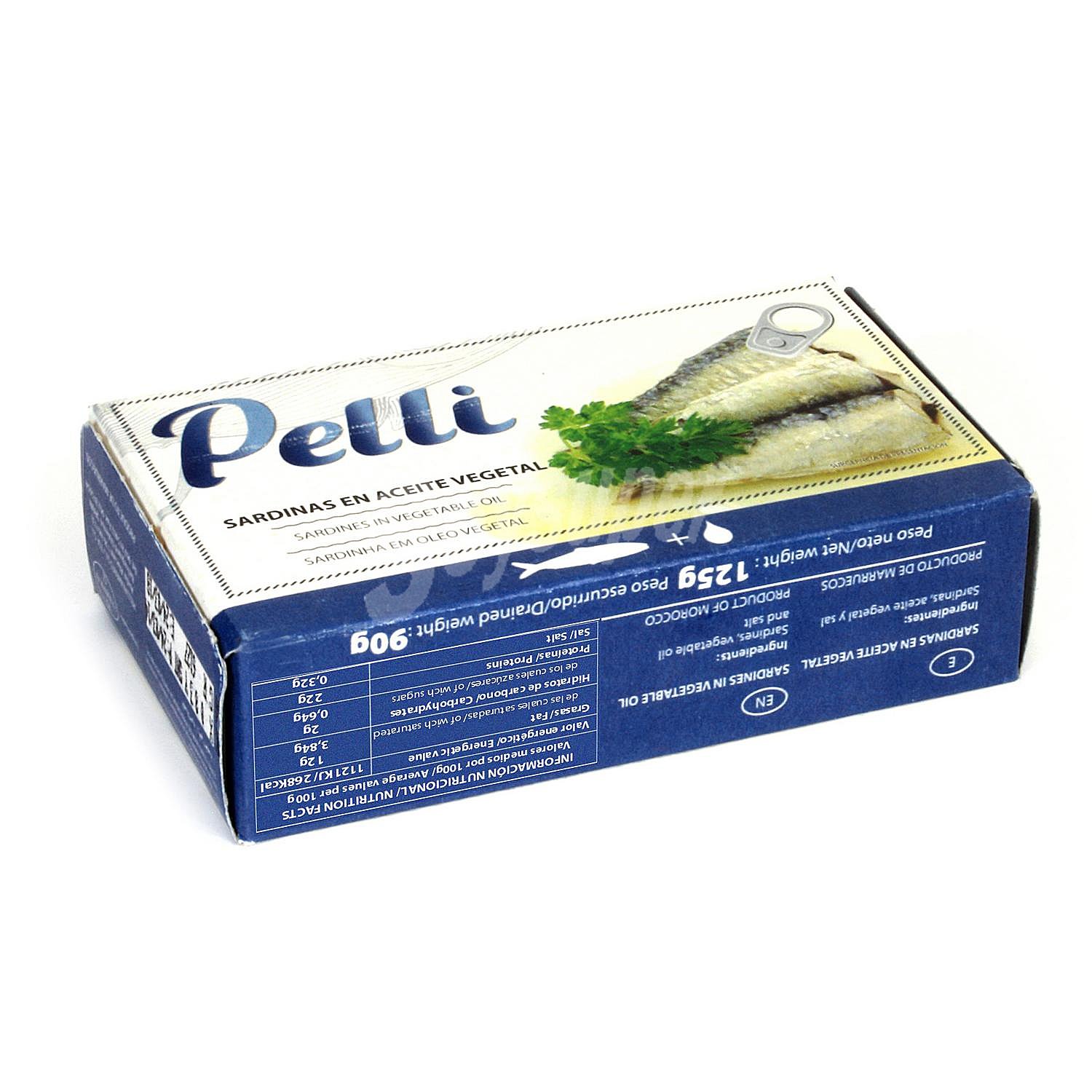 Sardinas en aceite vegetal Pelli