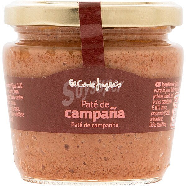 Paté de campaña sin gluten frasco 160 g