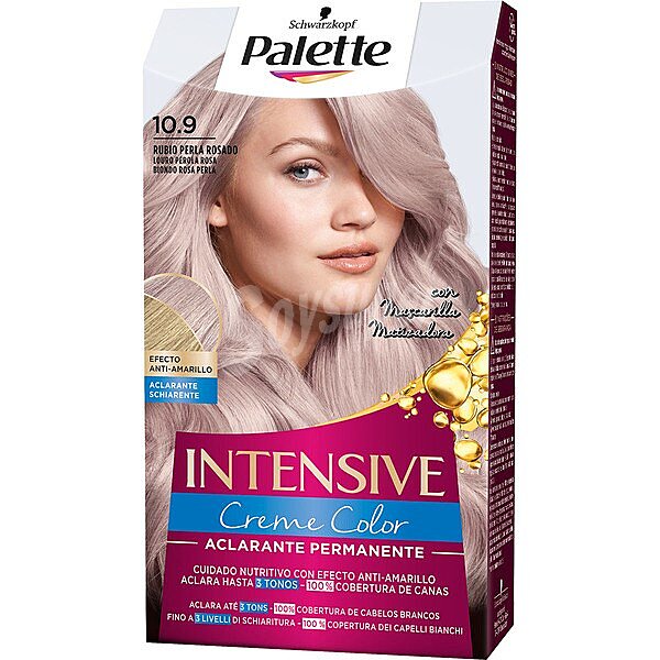 Intensive Creme Color aclarante permanente Rubio Perla Rosado nº 10.9