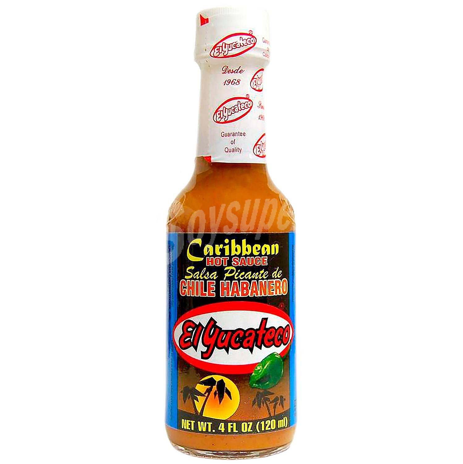 Salsa picante de chile habanero Caribbean El Yucatero