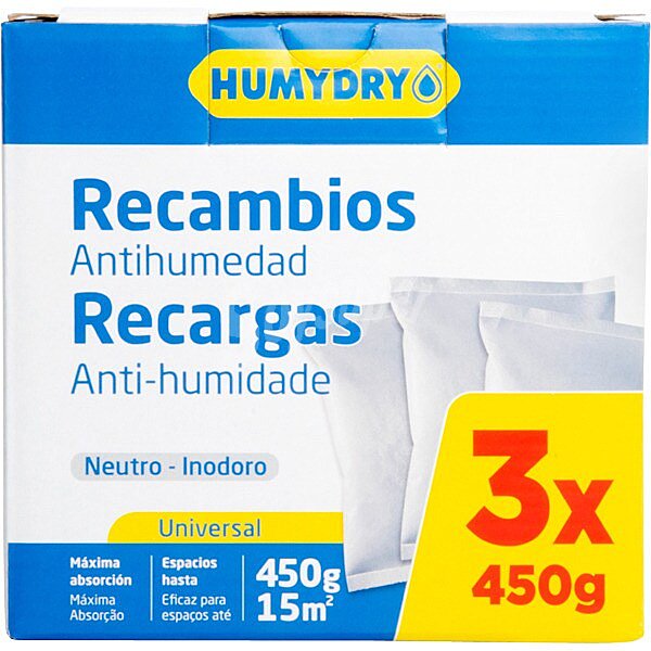 Ambientador 3 recambios antihumedad especial inodoro