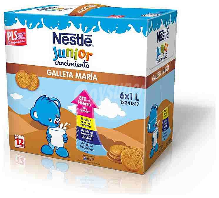 Nestlé Junior Leche Crecimiento 1+ Galleta (pack de 6)