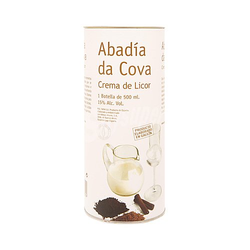 Abadía DA cova Crema de orujo elaborada en Galicia abadía DA cova