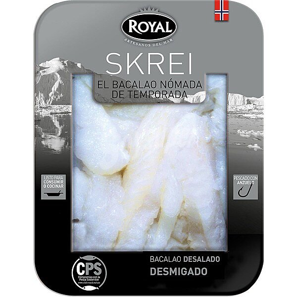 Bacalao Skrei desalado desmigado