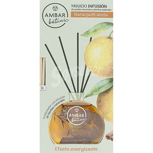 Botanic ambientador mikado aroma naranja y canela efecto energizante