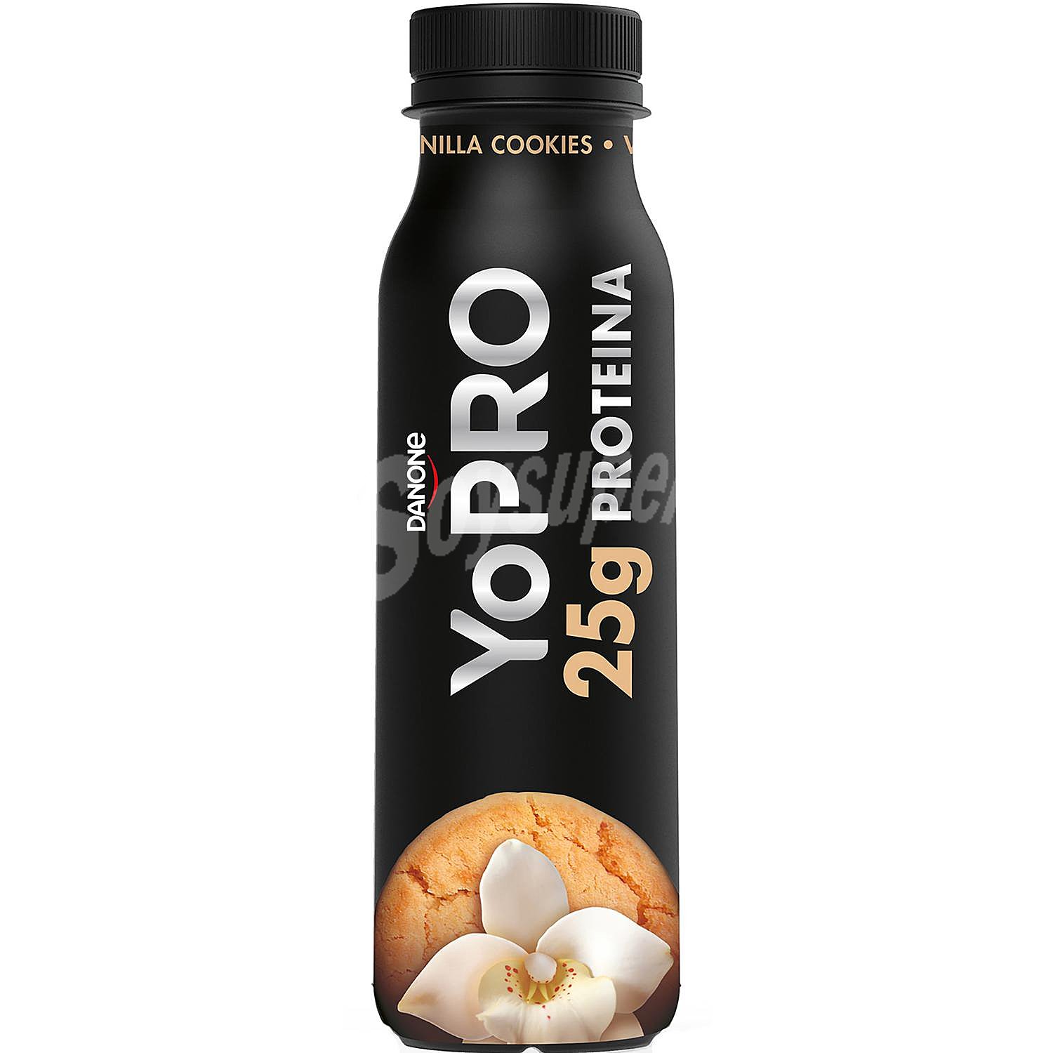 Yogur liquido con proteínas y sabor a vainilla, sin azúcares añadidos, ni grasa yopro de Danone