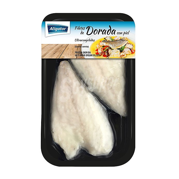 Filetes de dorada con piel y ultracongelados