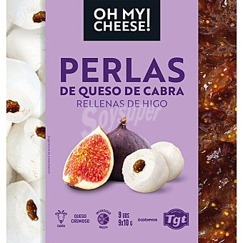 Perlas de queso de cabra cremoso rellenas de higo pack 9 x 10 g MY cheese