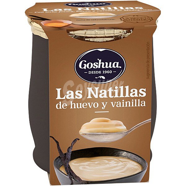 Natillas de huevo con sabor a vainilla