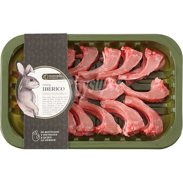 Costillas de conejo ibérico bandeja 350 g peso aproximado