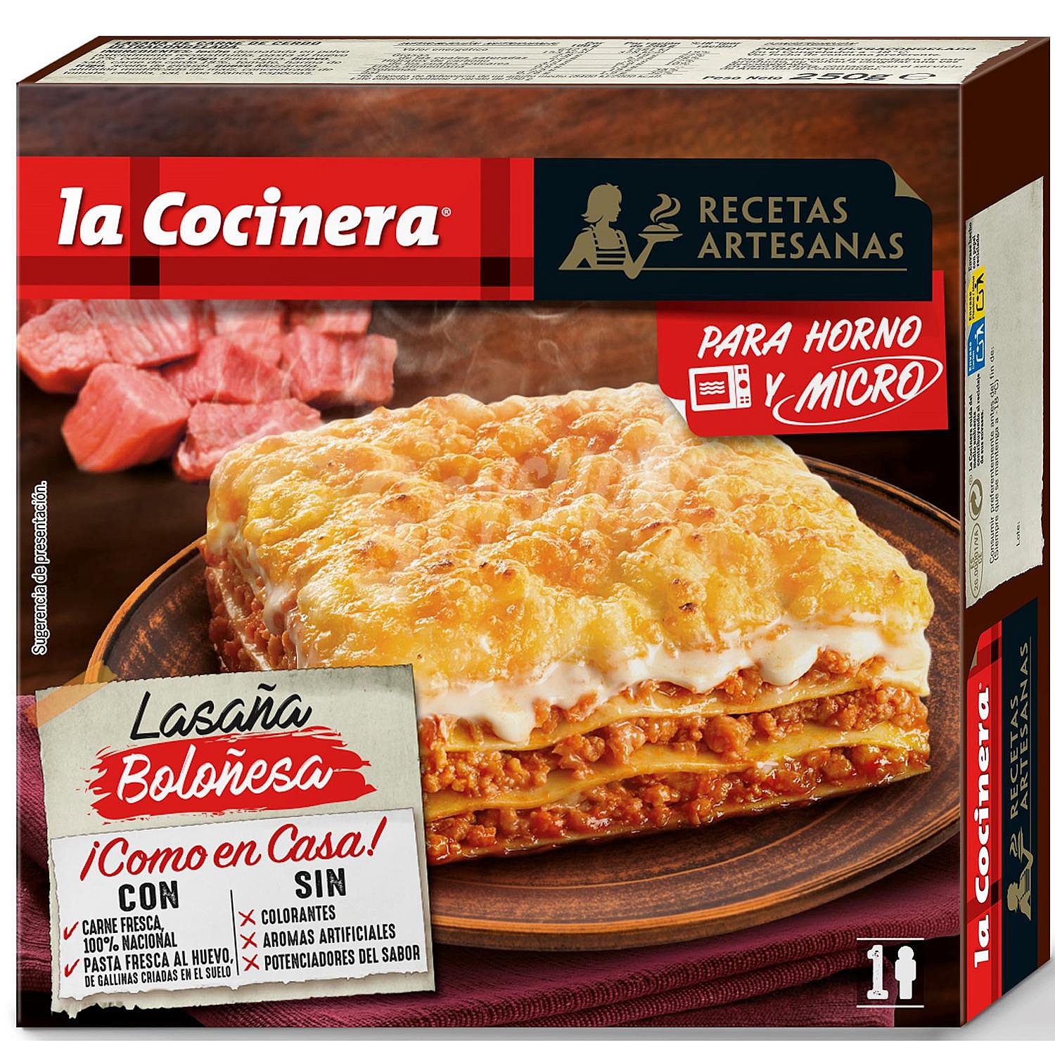 Lasaña boloñesa para microondas Recetas Artesanas