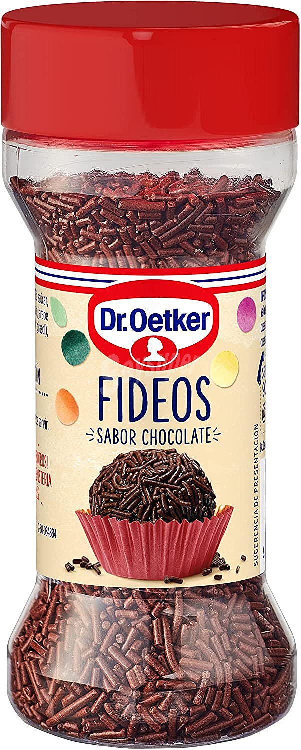 Fideos sabor chocolate Dr. Oetker