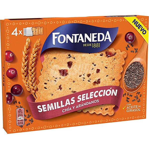 Galletas con arándanos y chia Fontaneda